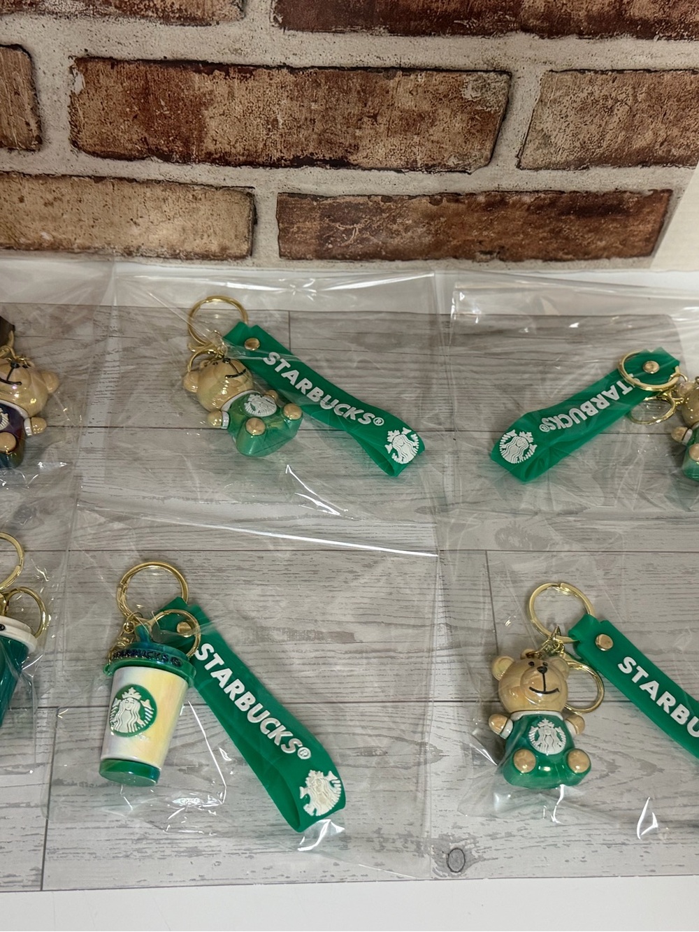 NWT (6x) STARBIES/COFFEE LOVERS KEYCHAIN BAG CHARM - WHOLESALE